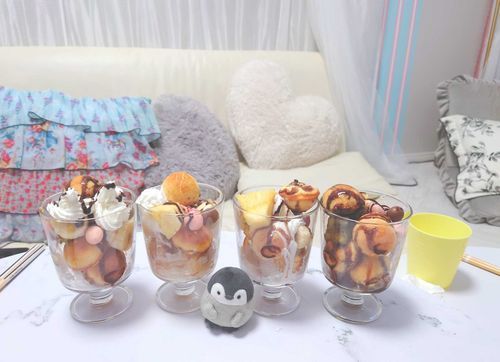 ぼくの手作りパフェだよ〜！
たくさん作ったから、いっぱい食べてね✨