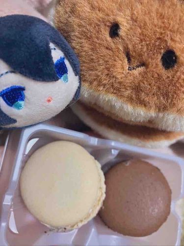 これは…まかろぬ　だ　ほっとけえきどの　おれたちふたふりで　たべてしまおうな