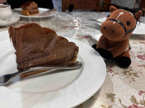 おどう、チョコケーキだよ
大きくて美味しそうだね！