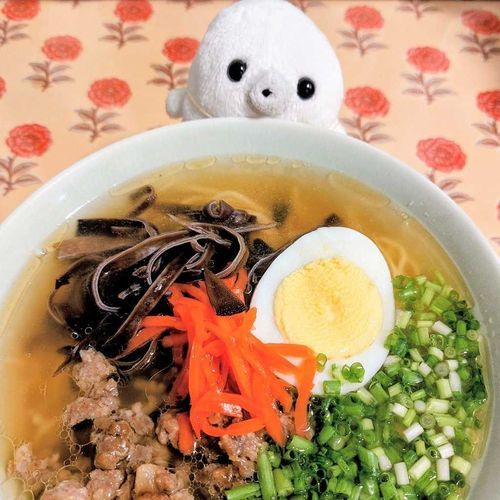 🦭ちまり、きにょから、まりゅたい らーみょん にょ きもち なってたにょ〜！おいちぃ😋🍴💕
