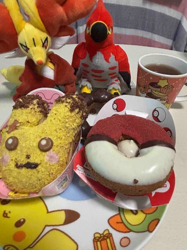 ポケモンドーナツでティータイム🫖