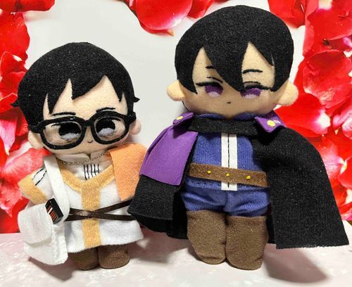 初めての推しぬい作り♪
『異世界の沙汰は社畜次第』の
アレシュと誠一郎