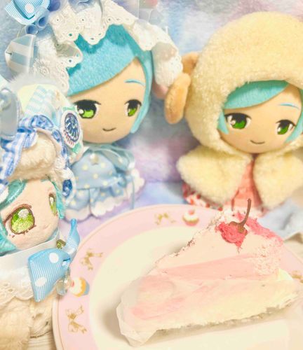 持ち帰りに失敗してぼろぼろになってしまったけど、🌸のケーキだよ奏汰くん