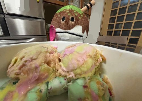 アイス、、、たこやき、？