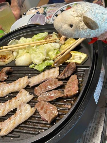 ちゃんと焼けてるかな？🥢