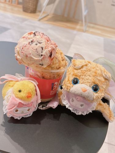 お揃いのエプロン♡♡とサーティワンのアイスなの♡♡おむちゃん危ないっ！😵‍💫💦