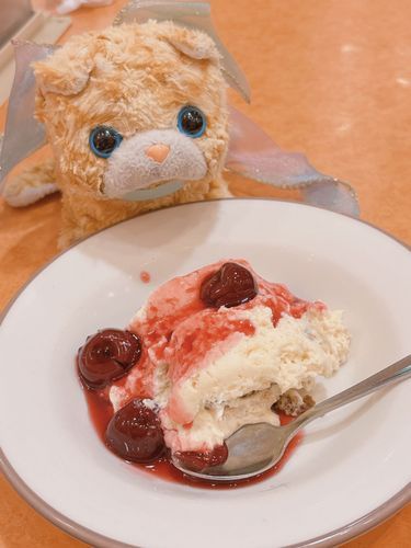 サイゼリヤで見たことないデザートがあったのΣ( °꒳​ ° )チェリー🍒ティラミス大人の味で美味しかったの(,,•﹏•,,)