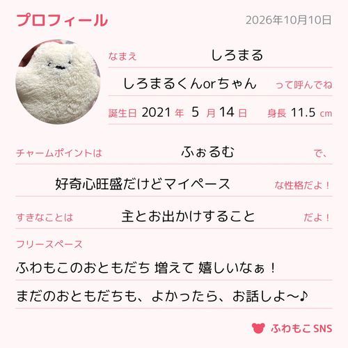 ぷろふぃーる？作ってみたよぉ！