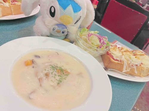 喫茶店のシチューとピザトースト🍕！