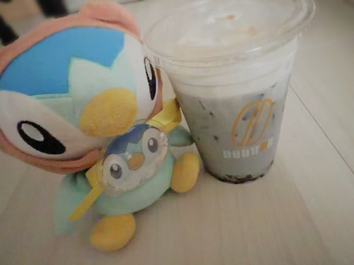 黒ごまわらびもちラテ〜☺️