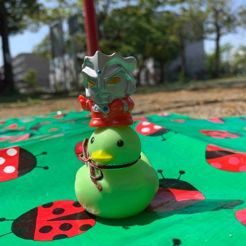 お友達のウルトラマンレオさんとピクニックしたんだ〜