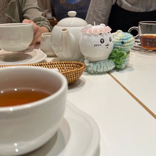 人間のお茶会に紛れました。