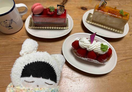 かわいいけき🍰でちょとだけおいわいしたお🧸👏