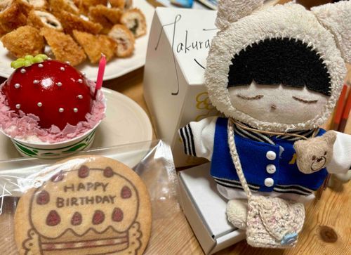 ままちゃんのたんじょびのとき！🎉
しゃとえ〜ぜのきかんげんて〜けき🍰は、いつもおいちいね🍓🧸