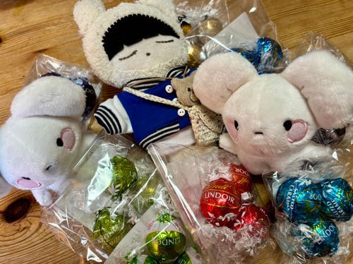 ははのひだから〜、ふんぱつちたんだって…！こうきぅちょこ…！！！🐭🍬🧸🍬🐁
