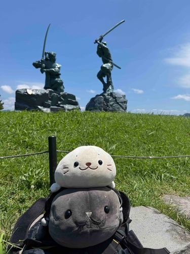 巌流島
佐々木小次郎と宮本武蔵が決闘したところなんだって〜
ヒラメとクロちゃんのかわいさ対決したんだけど、引き分けだったわ〜🦭