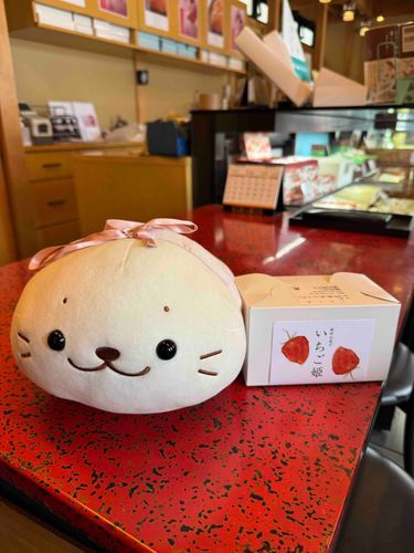 ひな祭り限定の苺🍓のお菓子よ！アタイとどっちがかわいいかしら☺️