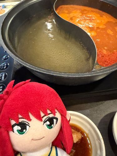 𝕏で見てから気になってた1人しゃぶ葉してきた🍲動画見ながらまた〜り😌してきたよ☝️