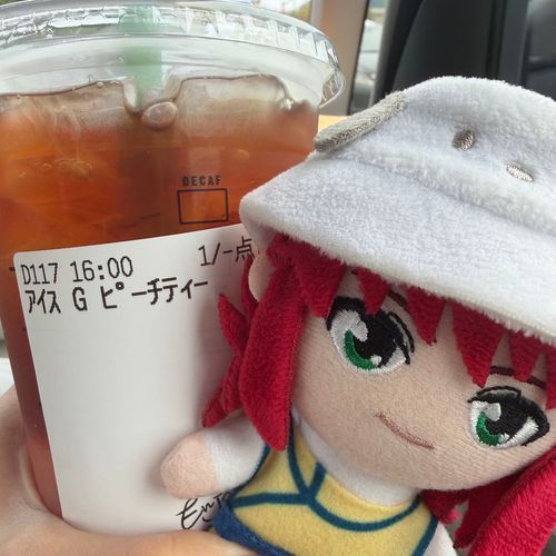 去年の夏めっちゃ飲んだピーチティーが今年も来た✊🍑