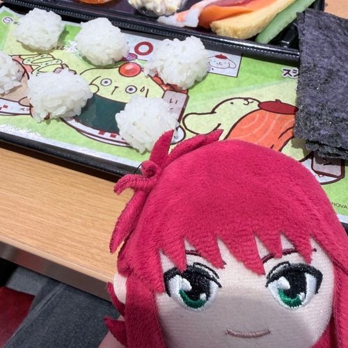 今日からのスシロー×ポムコラボ早速行ってきたよ🍣
