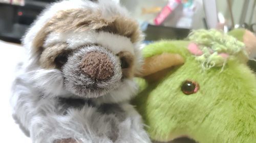 🦥 最近かまってくれないの😑
💚 ⋯。(無言の圧)

ごめんね、忙しすぎて…。
ものすごく悲しい顔してる😭
時間ができたらいっぱい遊ぼう!