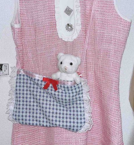 しんゆうが つくった ぽしぇっと🎀 ぼたんとの はばが ぼくにぴったり❣️