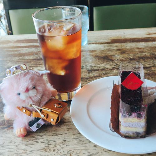 喫茶店へ、ふむちゃんと冒険に行ったときの写真