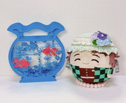 夏の新しい帽子作ったけど梅雨明けて紫陽花はすでに終了😂
紫陽花のコサージュはまた来年使おうね（帽子はそのまま使えるし）