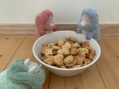 きょうはぬしといっしょに
くっきーをつくったよ！
とってもおいしくできたよっ！