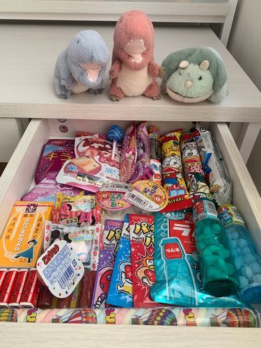 みてみてーっ！！
おかしをいーっぱいかってきたんだ！！
とまとがすきなおかしたくさんあるの！