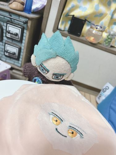 やっとお友達ぬいの刺繍終わった