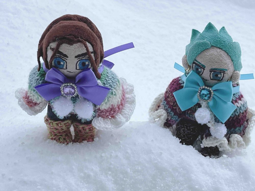 雪にキレるぬいたち