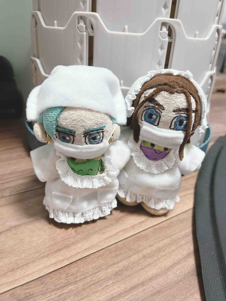 クッキーを焼くぬいたち…