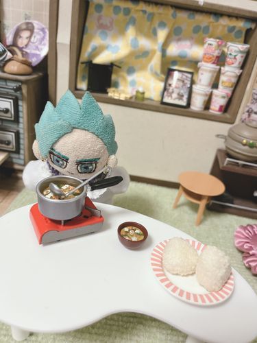 朝ごはんを作る綿
