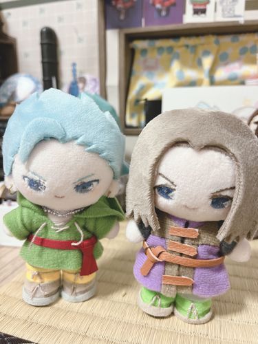 お友達との作品交換でかみゅくんといれぶんくんのぬいを作ってもらったよ〜〜happy