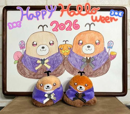 ハッピーもぐもぐハロウィン🍑🍠🍭

もぐじろとおそろいの手作りうさぎケープであたたかいもる☺️🐇