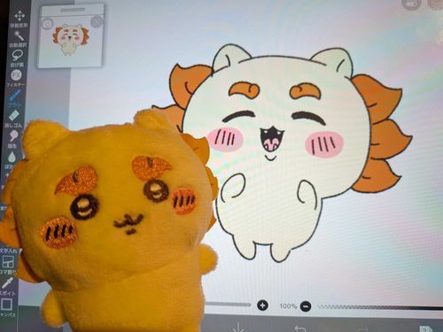 「人間さんに描いてもらいました〜！うれシーサー☺️」