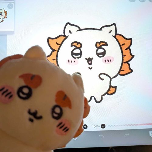 「人間さんにまた描いてもらいました〜」