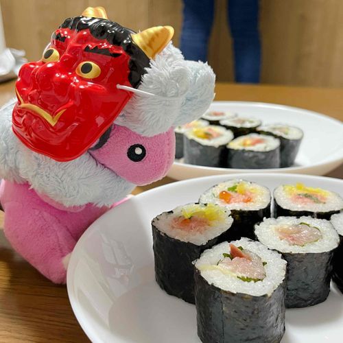 おにやく  がんばったから  いっぱいたべたいの