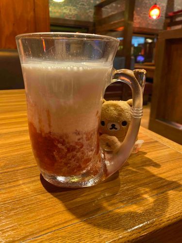 びっくりドンキー　の　いちごみるく
果肉たっぷりで　おいし