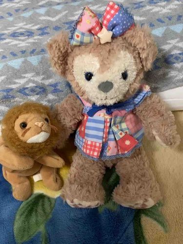 みーみ　お友達のおうちの　ライオンくんにあったの！
みんなでりょこうしたの。
ホテルで　ほぎちゃん待ってる間　ライオンくんとおしゃべりして待ってたから　ぜんぜん寂しくなかったよ。