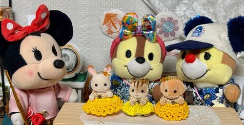リアちゃんモカちゃんアイリスちゃんに頼まれたお洋服完成したの✨