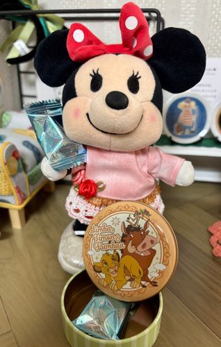 缶に惹かれて買ったの❤️
缶のデザインは10種類あってミニーはライオンキングだったの🦁✨