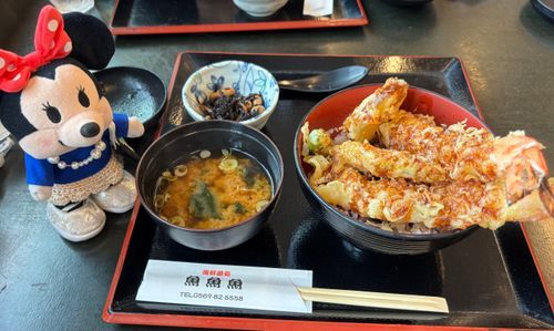 昨日のお昼に食べたおっきな海老天丼なの🦐✨