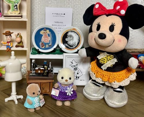 カイリちゃんが選んでくれたお花付けてお洋服完成したの🪡✨
