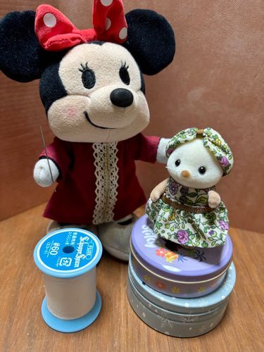 アクアちゃんにお洋服と同じ布でヘアターバン作ったの🪡✨