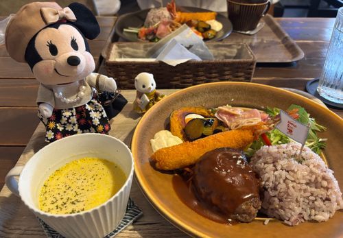 ぬしさんのお友達とランチなの✨
ご飯に旗が付いてお子様ランチみたいで嬉しかったの😊✨
