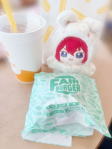お姉さまとハンバーガー食べてきましたよ♪
夏季限定で、ネギ塩レモンというものを頼んでみました！ネギ沢山、大根おろしたくさん、お肉も大きかったですよ♪