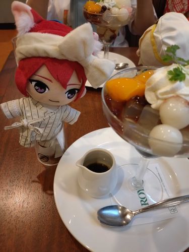 クリームあんみつ美味しだったよ〜