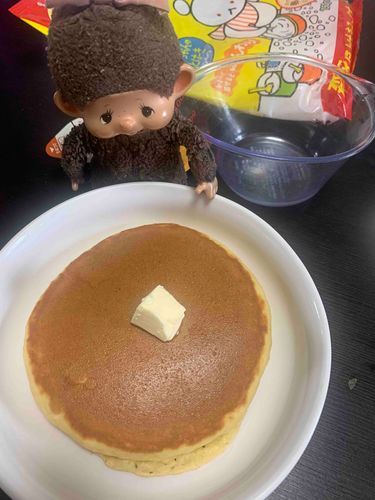 ひさしぶりにホットケーキをたべました♡